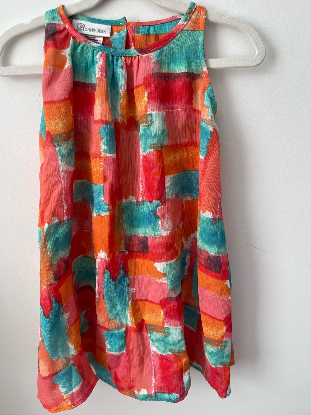 Bonnie Jean Coral Multi-Colored Dress